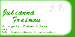julianna freiman business card